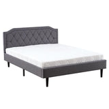 Upholstered Bed with Diamond Buckle Decoration